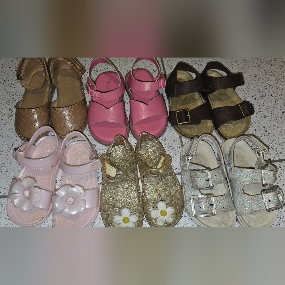 Old Navy Pink and Gold Kids Sandals